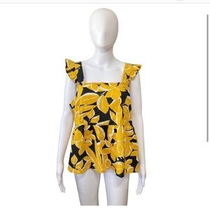Who What Wear Ruffled Square Neck Sleeveless Top